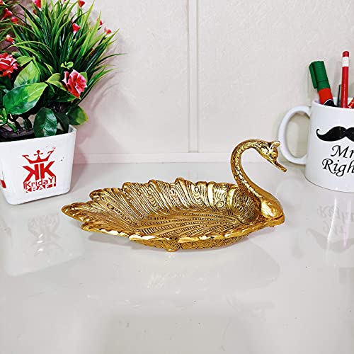 KridayKraft Decorative Golden Metal Duck Bowl – Elegant Duck-Shaped Dry Fruit Serving Tray for Table Display, Festive Centerpiece & Stylish Home Décor Accent - Image 4