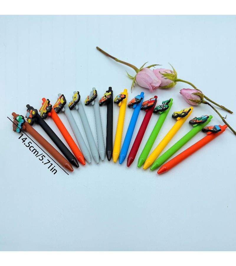 Color Engineering Vehicle Ballpoint Pens 12pcs Set Smooth Writing - Image 2