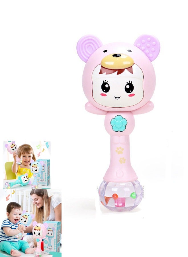 Bukela Baby Teething Sand Hammer Stick, Baby Sand Hammer Rattle, Sound Caterpillar Music Baby Rattle, Educational Teething Toy Cartoon Baby Rattle, Cartoon Music Soothing Essential - Image 1