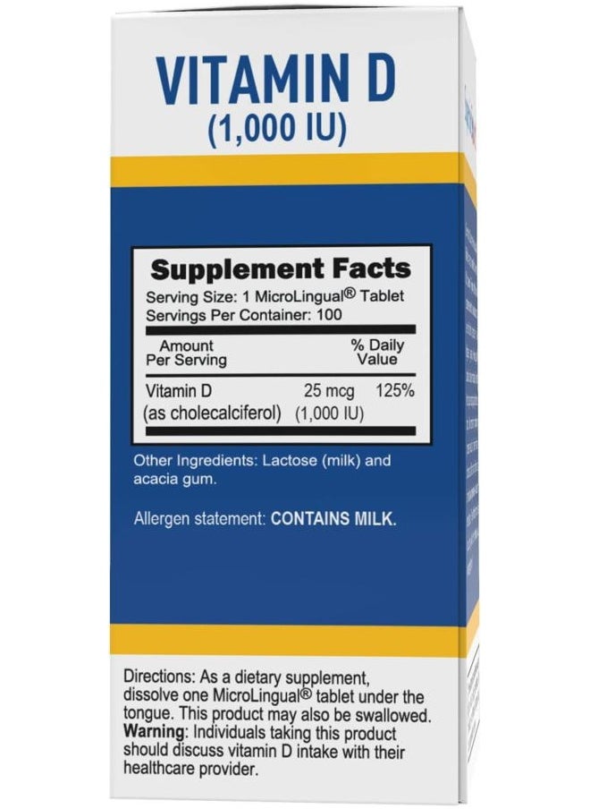 Superior Source Vitamin D3 1000 IU - Offers Immune System, Brain & Nervous System Support - Aids Calcium Absorption for Teeth & Bone Health - Bariatric Friendly - 100 Sublingual Dissolving Tablets  - Image 4