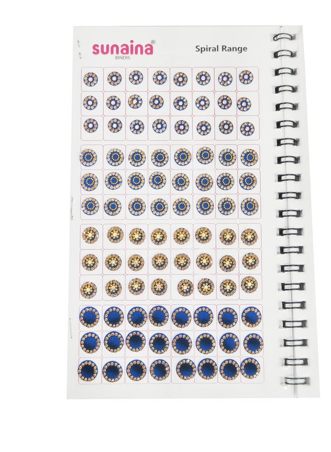 Sunaina Spiral Multicolor Doubleshade Mix Desginer Crystal Stone Bindis Forehead Kumkum Sticker Bindi Book for Women & Girls! - Image 3