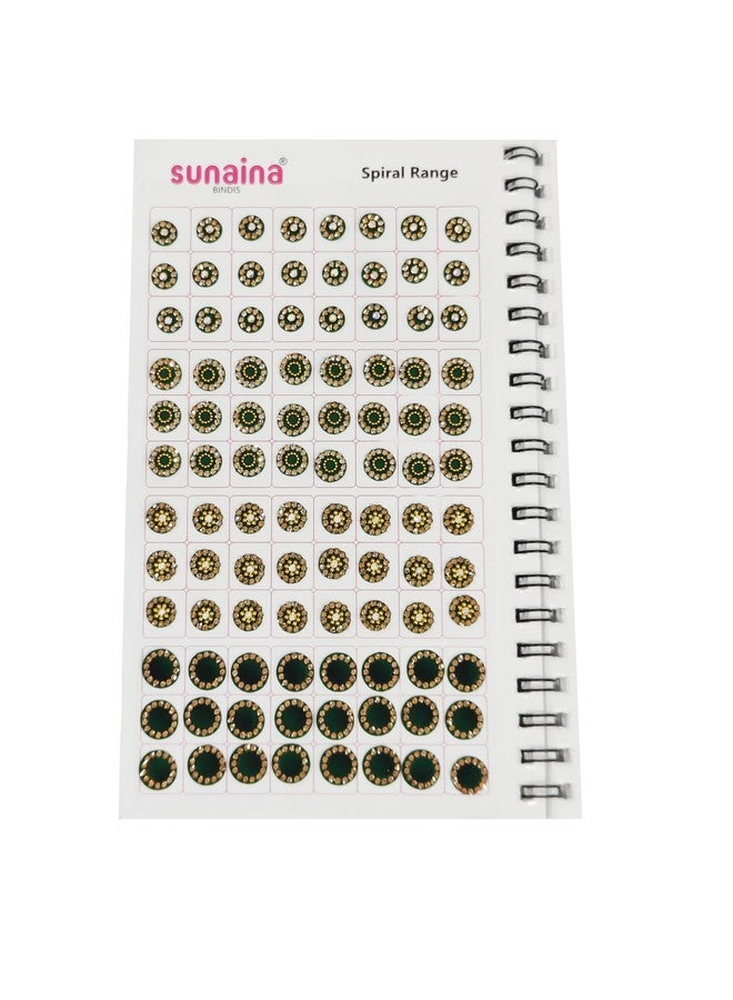 Sunaina Spiral Multicolor Doubleshade Mix Desginer Crystal Stone Bindis Forehead Kumkum Sticker Bindi Book for Women & Girls! - Image 4