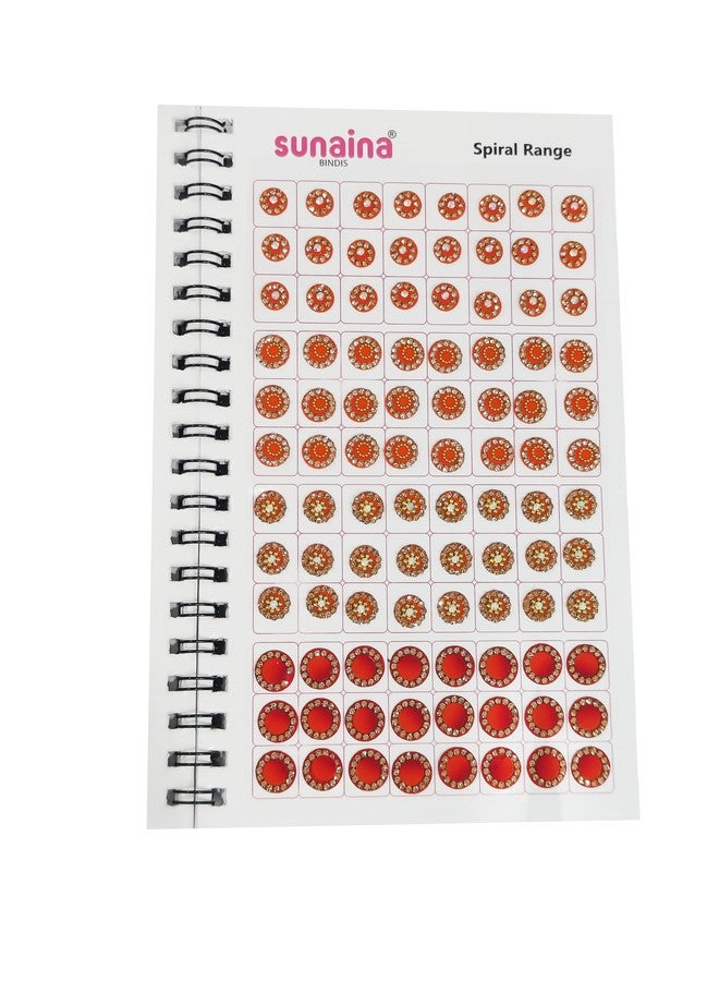 Sunaina Spiral Multicolor Doubleshade Mix Desginer Crystal Stone Bindis Forehead Kumkum Sticker Bindi Book for Women & Girls! - Image 5