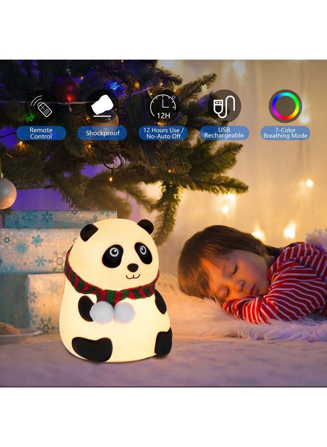 GoLine Cute Panda Gifts Night Lights For Girls Boys Bedroom Gifts For Toddlers Babies Boys 7 Colors Changing Night Light For Bedroom With Remote Control. - Image 3