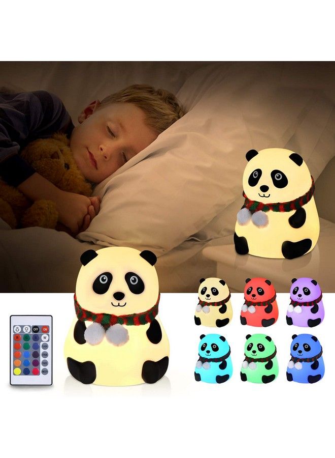 GoLine Cute Panda Gifts Night Lights For Girls Boys Bedroom Gifts For Toddlers Babies Boys 7 Colors Changing Night Light For Bedroom With Remote Control. - Image 2