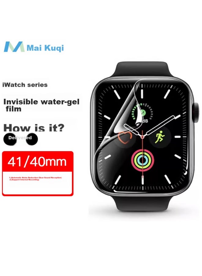 Maikuqi Compatible With Apple Watch Screen Protector For S8/se2, Universal For Apple Watch 7/6/5/4, 41/40mm Full Screen Coverage, Anti-scratch, Anti-fingerprint, Hydrogel Film - 2 Pack - Image 1