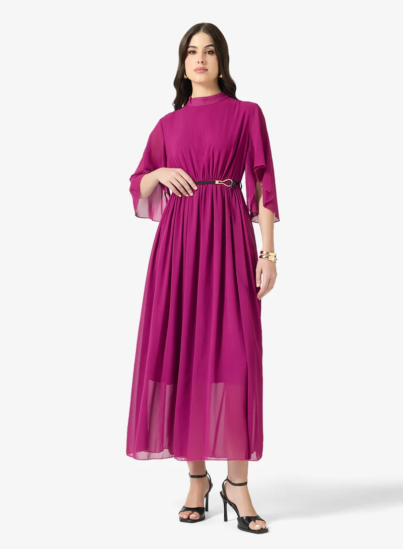 ايلا A-line Dress With Flouncy Sleeves