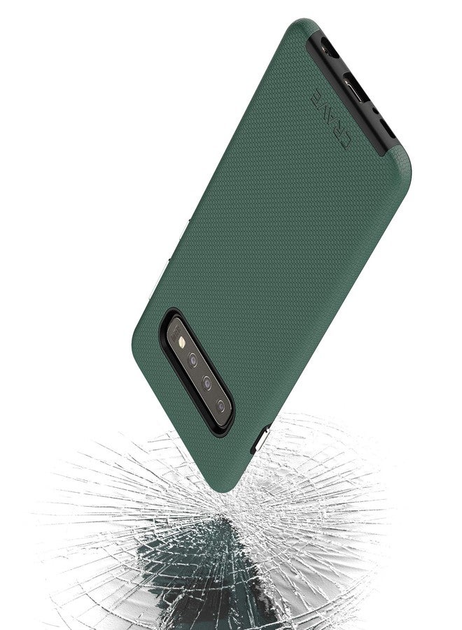 كريف جراب Crave Dual Guard لهاتف سامسونج جالاكسي S10، جراب مزدوج الطبقات مقاوم للصدمات - أخضر غابي - Image 4