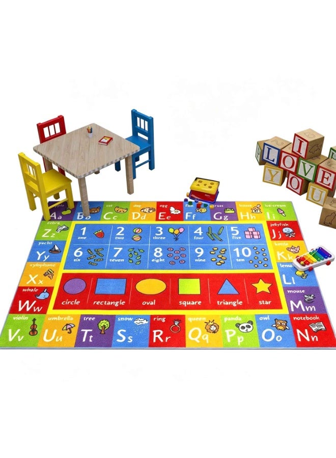 Baby Play Mats,Area Rug For Kid,Non Slip Kids Playroom Bedroom Boys,Kids Carpet Playmat Rug,Multi Color Activity Centerpiece Mat,Baby Mat Toddler - Image 1