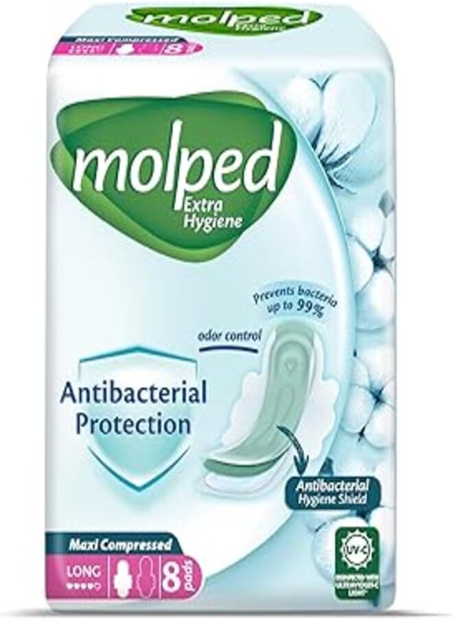 Molped Molped Extra Hygiene - Single Pack - Long - 8 Pads 