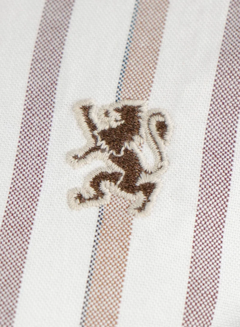 GIORDANO  Women’s Slim Fit Cotton Oxford Shirt | Acute Collar with Embroidery for Women | Best Price UAE