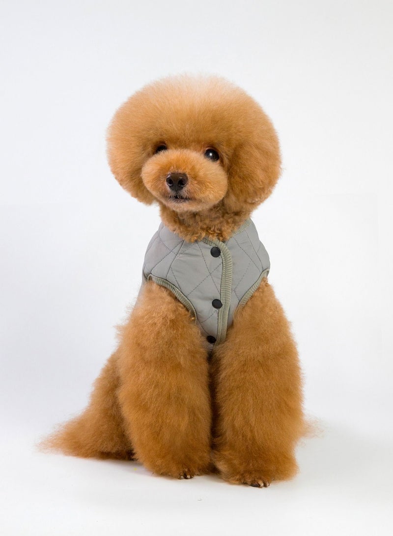 Loquat Pet clothes with thick coats Grey - Image 1