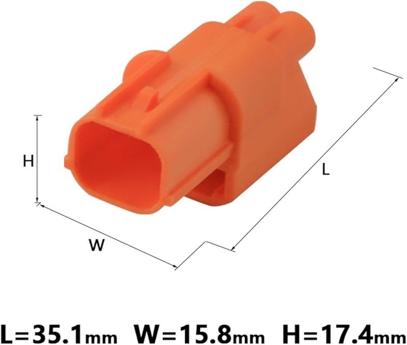 20 Sets 2 Pin Automotive Waterproof Wire Connector Plug Orange Male Female Electrical Harness - Image 4