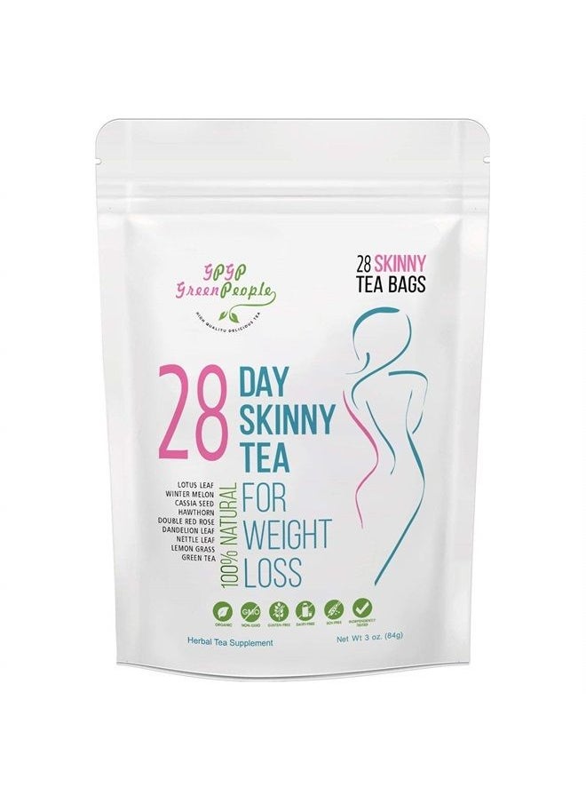 GPGP GreenPeople - Detox Tea Diet Tea for Body Cleanse - 28 Day Weight Loss Tea for Women, Natural Ingredients, GPGP GreenPeople Skinny fit Tea for Slim, Belly Fat (28days) - Image 1