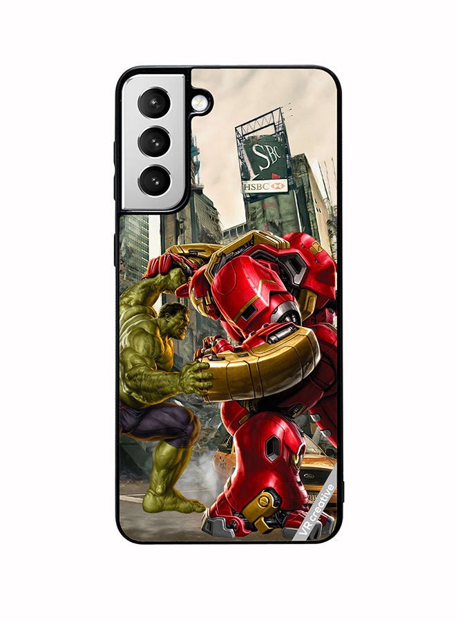 VR CREATIVE Protective Case Cover For Samsung Galaxy S22 Plus 5G Hulk Vs Hulkbuster Design Multicolour - Image 1