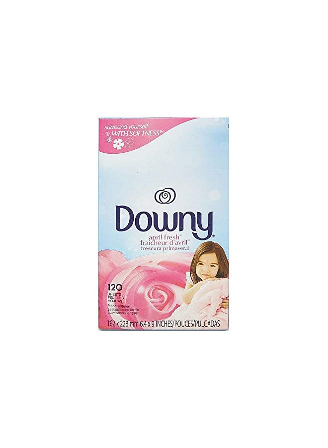 Downy مناديل تجفيف من داوني برائحة أبريل المنعشة، 120 قطعة - Image 1