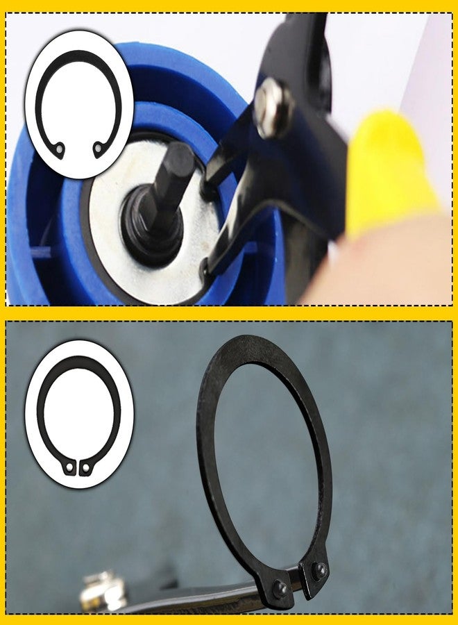 GOLD DEER 2Pcs 2 in 1 Snap Ring Pliers Internal External Circlip Pliers Straight Lock Ring Pliers Dual-purpose Retaining Ring Pliers for 10mm-40mm C-clip Plier for Ring Remover Retaining - Image 2