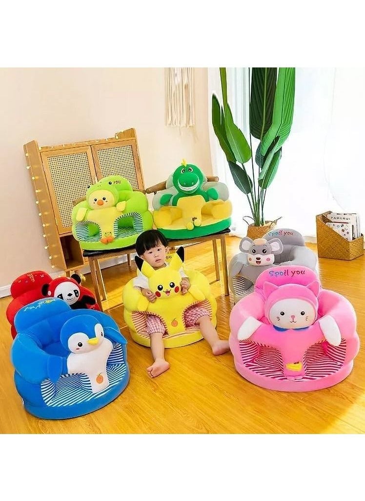Generic - Babies Learn To Sit On The Sofa Baby Sofa Support Seat Cover, Cartoon Plush Chair for Learning to Sit, Comfortable - Image 1