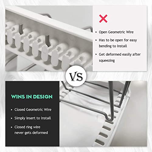 EVERIE Adjustable Bakeware Organizer Pot Lid Holder Rack for Pots, Cake Molds, Cutting Boards, Mats, Cookware, GS02SS, 7.7'' Deep by 12.6'' to 21.5'' Wide - Image 4