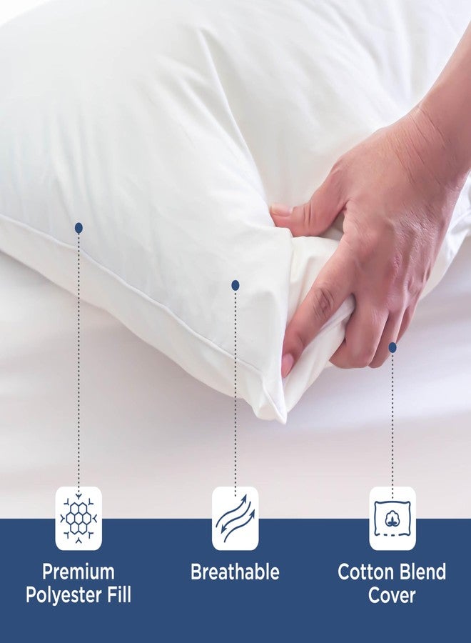 Martex 2-Pack Decorative Throw 12" x 12" Pillow Inserts- Soft, Supportive & Fluffy Cushion Fillers - Poly-Cotton Blend Cover with Plush Polyester Fill - Perfect for Sofa, Bed & Living Room - White - Image 5