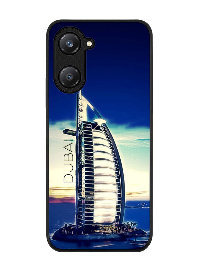 Stylizedd Rugged Black edge case for Vivo Y28s 5G / Vivo Y18 4G /Vivo Y03 4G, Slim fit Soft Case Flexible Anti Drop TPU Gel Thin Cover - Burj Al Arab - Dubai - Image 1