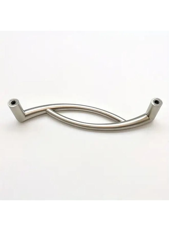 Matte Nickel Silvery Ring Shaped Cabinet Pull 128mm Pitch Row Drawer Handle - Image 5
