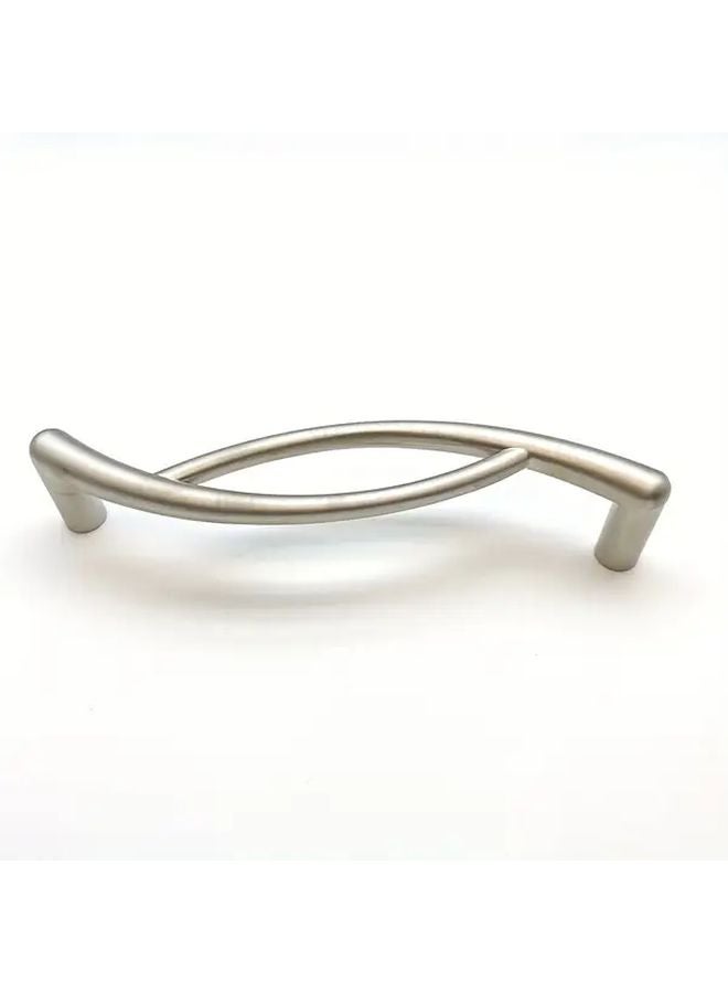 Matte Nickel Silvery Ring Shaped Cabinet Pull 128mm Pitch Row Drawer Handle - Image 4