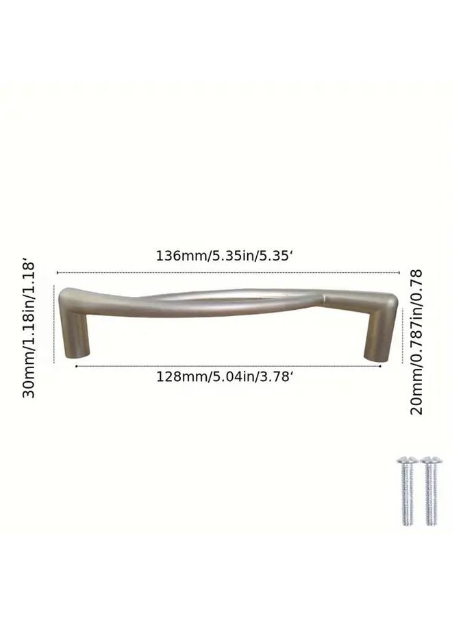 Matte Nickel Silvery Ring Shaped Cabinet Pull 128mm Pitch Row Drawer Handle - Image 3