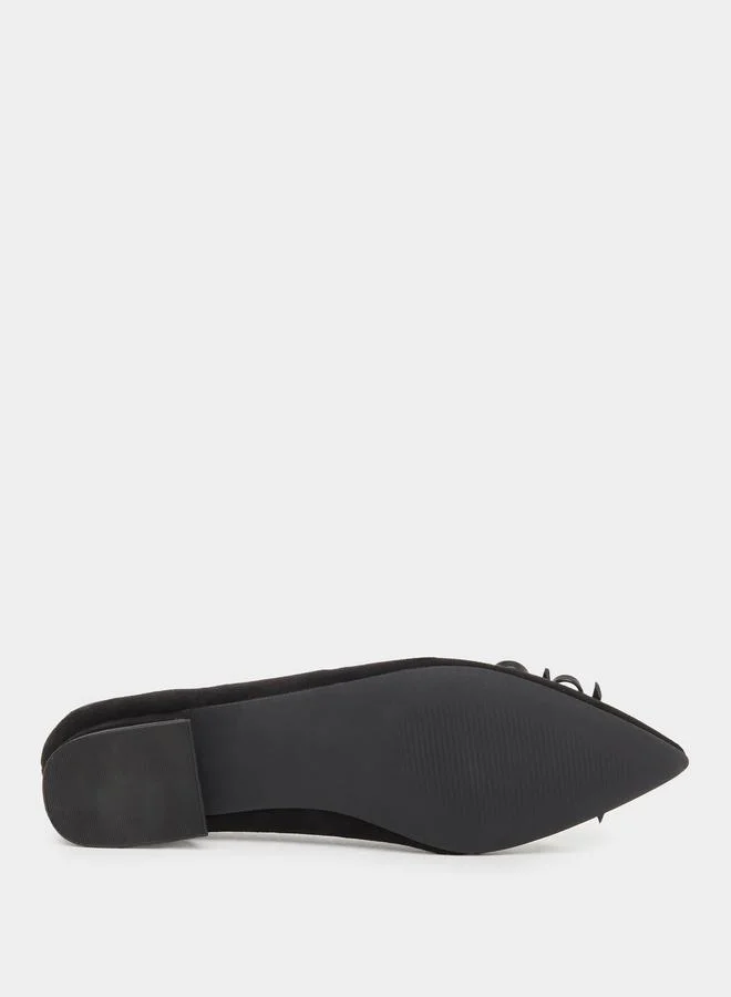 ستايلي Styli Pointed Toe Bow Detail Shoes