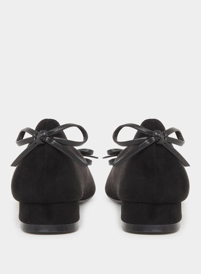 Styli Pointed Toe Bow Detail Shoes - Image 4