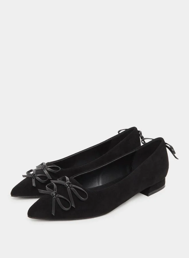 Styli Styli Pointed Toe Bow Detail Shoes