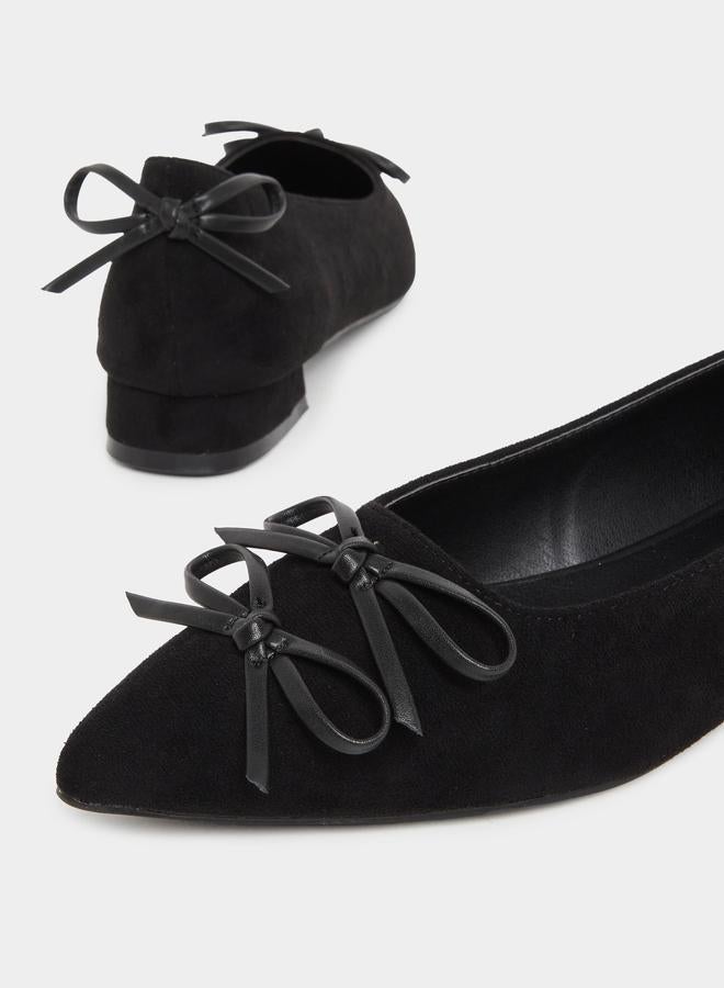 Styli Pointed Toe Bow Detail Shoes - Image 3