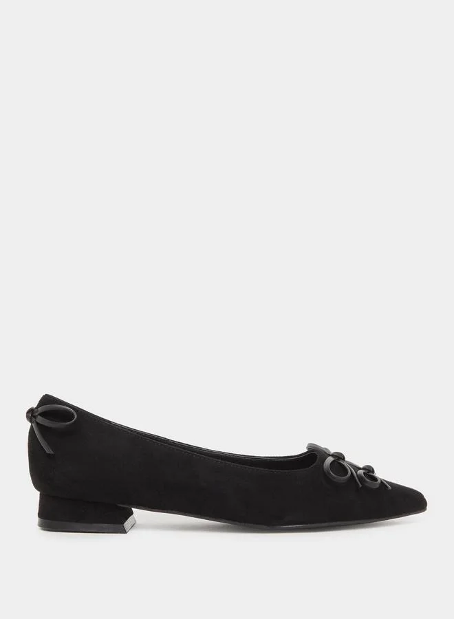 Styli Styli Pointed Toe Bow Detail Shoes