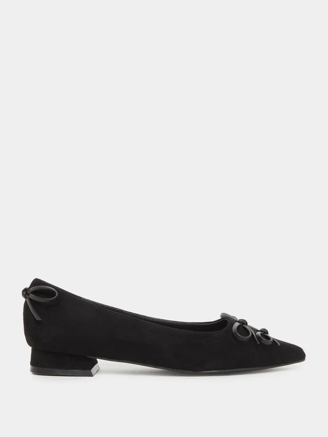 Styli Pointed Toe Bow Detail Shoes
