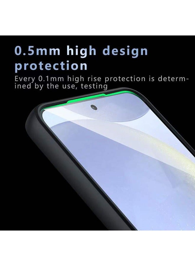 Case for Samsung Galaxy S24 FE 5G, Frosted Translucent Back Protective Slim Phone Cover, Anti-Fingerprints, Anti-Fall Drop Protection, Shockproof Case for Samsung Galaxy S24 FE 5G (Black) - Image 3