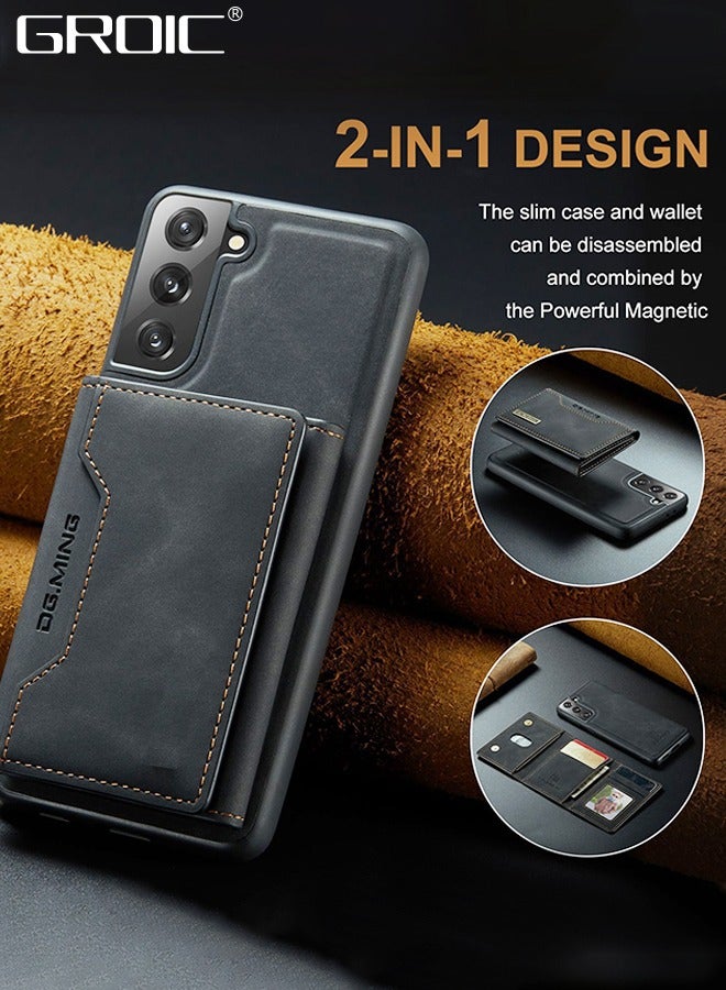 GROIC محفظة كلاتش 2 في 1 لهاتف Samsung Galaxy A54، حافظة جلدية رفيعة كلاسيكية مع محفظة مغناطيسية قابلة للفصل ثلاثية الطي، حافظة جلدية لهاتف Galaxy A54 مقاس 6.4 بوصة مع جيب لحامل البطاقات حافظة رفيعة - Image 2