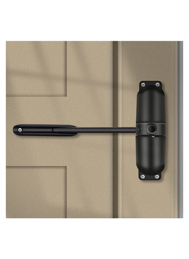 Generic - Safety Spring Door Closers, Adjustable Closing Door Hinge, Automatic Quiet Gate Closer Easy to Install, Automatic Stopper Fire Rated, to Convert Hinged Doors to Self Closing Doors (Black) - Image 1