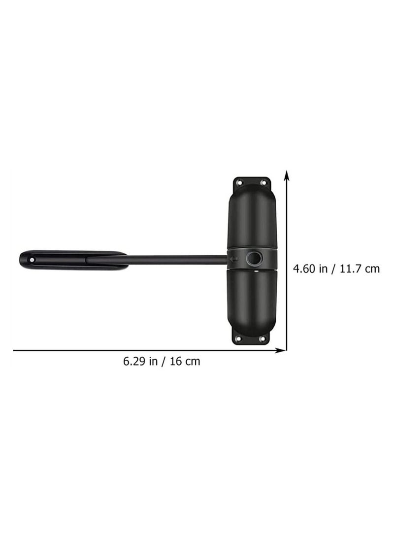 Generic - Safety Spring Door Closers, Adjustable Closing Door Hinge, Automatic Quiet Gate Closer Easy to Install, Automatic Stopper Fire Rated, to Convert Hinged Doors to Self Closing Doors (Black) - Image 1