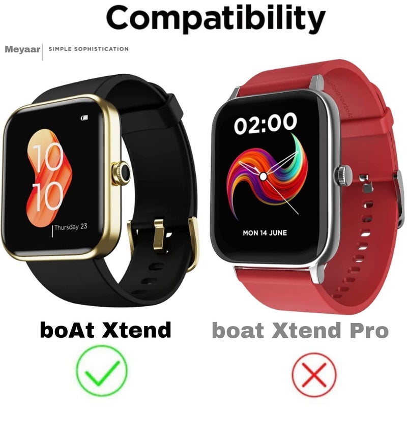 Meyaar Stainless Steel Magnetic Band Mesh Watch Strap For Unisex Adult 23mm Width With Adjustable Loop Only Compatible With Boat Xtend Smartwatch (Watch Not Included) (Silver - 90mm Length) - Image 2