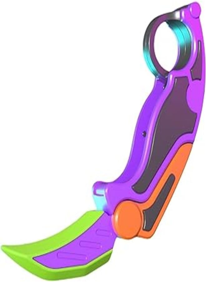 FASHION MANIA 3D Printed Gravity Claw Knife, decompression toy, Fun plastic EDC carrot decompression toy Adult ADHD Autism Hand support Forearm Finger Reinforcer Carrot Toy Gift (purple) 