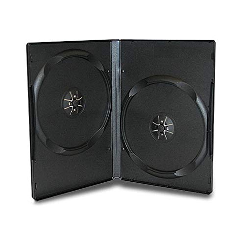 Progo 50 Pack Standard Black Double DVD Cases 14MM - Image 1