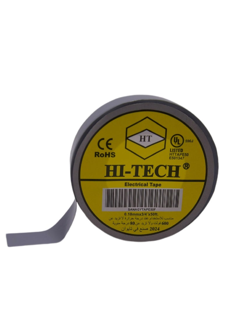 Hi-Tech Electrical Tape - 50 FT Grey (Pack of 10) - Image 4
