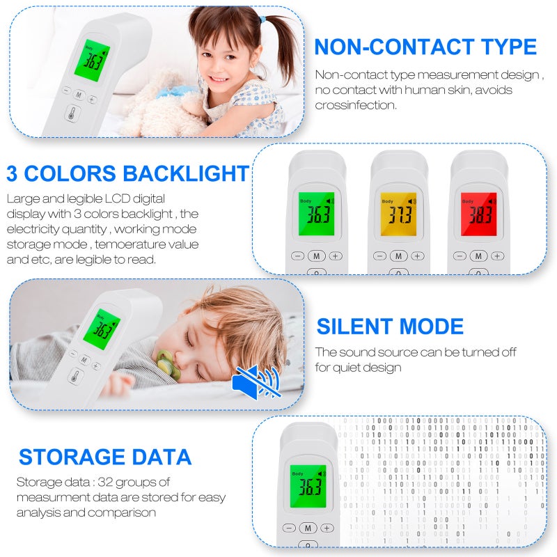 Forehead Thermometer High Precision Non-contact Infrared Thermometer Handheld Forehead ThermometerPortable Electronic Thermometer - Image 4