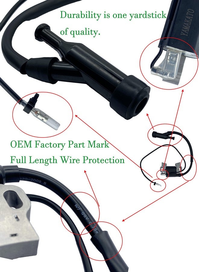 YAMAKATO Ignition Coil for Champion Generac Duromax Firman Wen Westinghouse Coleman Etq Ryobi Predator Powermate 79 80 99 cc engine and generators OEM - Image 3