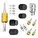 Downhill 16 PCS Air Condition Valve Core Kit R134A AC Ducts Pressure Caps and Service Valves Universal AC System Charging Port Maintain Accessories for Most Cars Trucks SUVs Black - Image 2