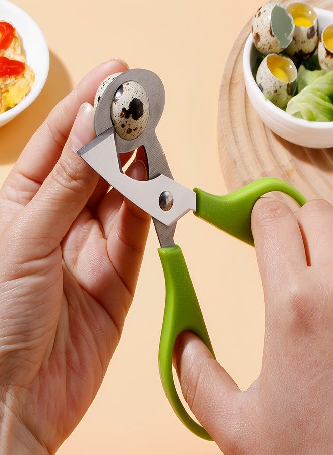 LIUSM Green Quail Egg Cutter Scissors Kitchen Shears Tool-2 Pcs - Image 3