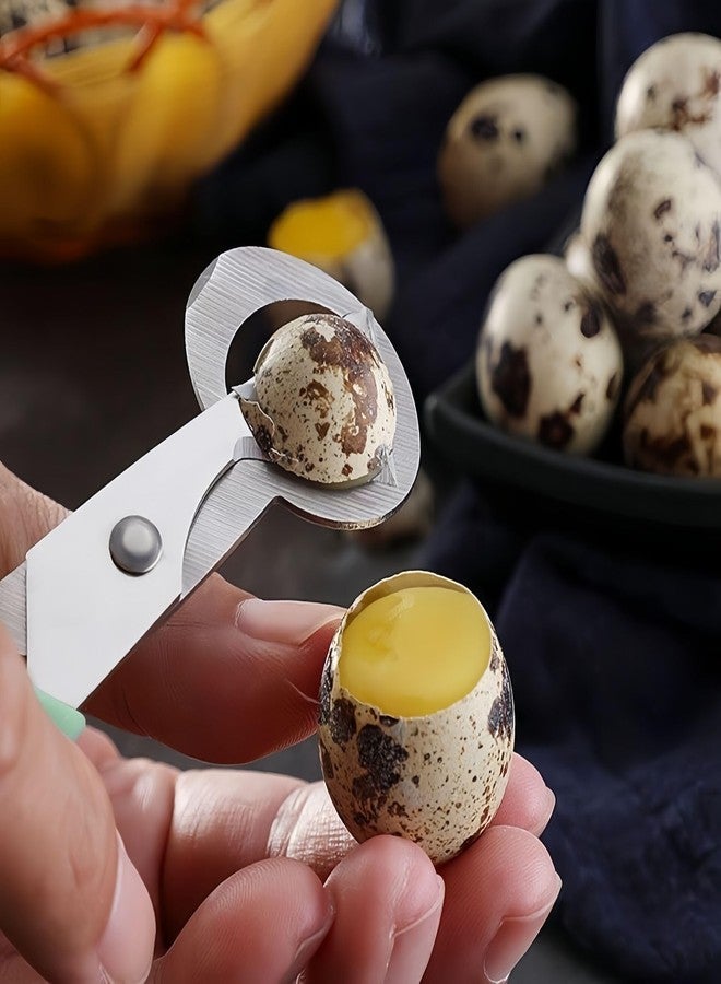 LIUSM Green Quail Egg Cutter Scissors Kitchen Shears Tool-2 Pcs - Image 4