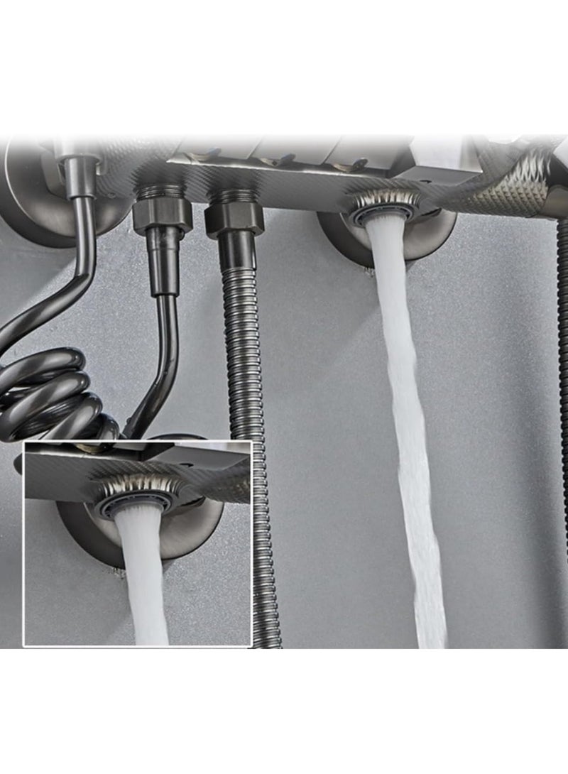 Luxury Black Shower System with Rainfall Head, 3-Function Handheld Spray, Body Jet & Thermostatic Mixer – Wall Mounted Modern Bathroom Set for UAE Homes & Hotels - Image 3