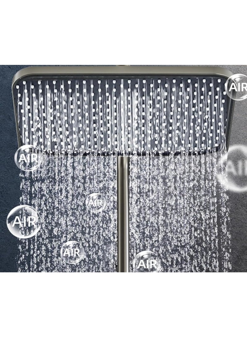 Luxury Black Shower System with Rainfall Head, 3-Function Handheld Spray, Body Jet & Thermostatic Mixer – Wall Mounted Modern Bathroom Set for UAE Homes & Hotels - Image 4