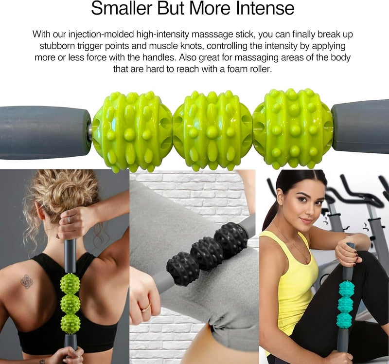 321 STRONG 5 in 1 Foam Roller Set with Hollow Core Deep Tissue Massager, Muscle Roller Stick, Stretching Strap, Spikey Plantar Fasciitis Ball, and Carry Bag, with 4K eBook - Image 3